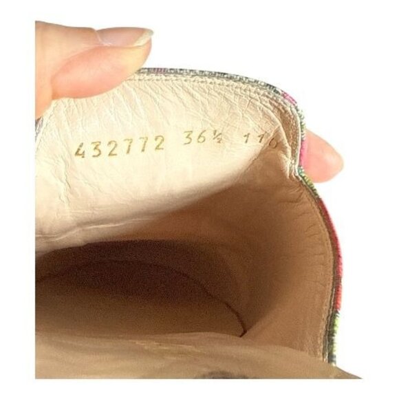 GUCCI Princetown GG Horsebit Flora Loafer Mule EU 36.5 US 6.5 Multicolor Floral - Picture 7 of 10